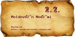 Moldován Noémi névjegykártya